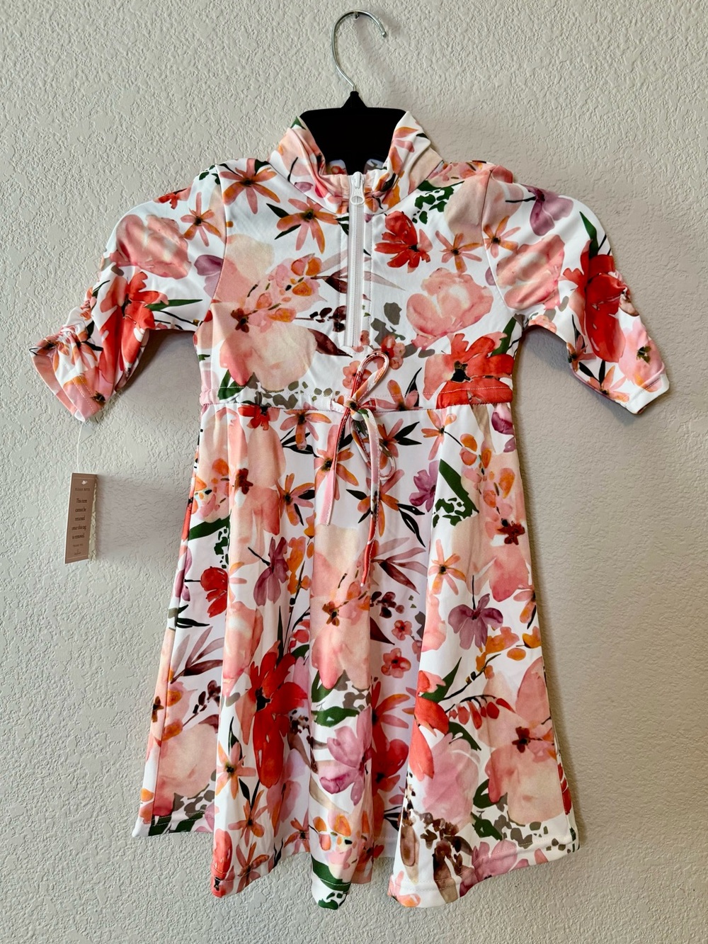 Dainty Jewells Girls’ Floral Print Modest Swim Dress NEW Size 2T/3T